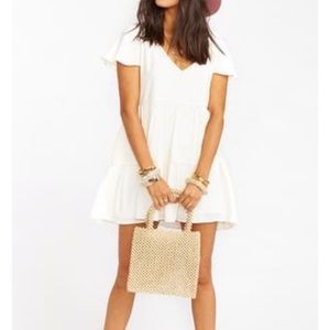Show Me Your MuMu Cia Cream Mini Dress